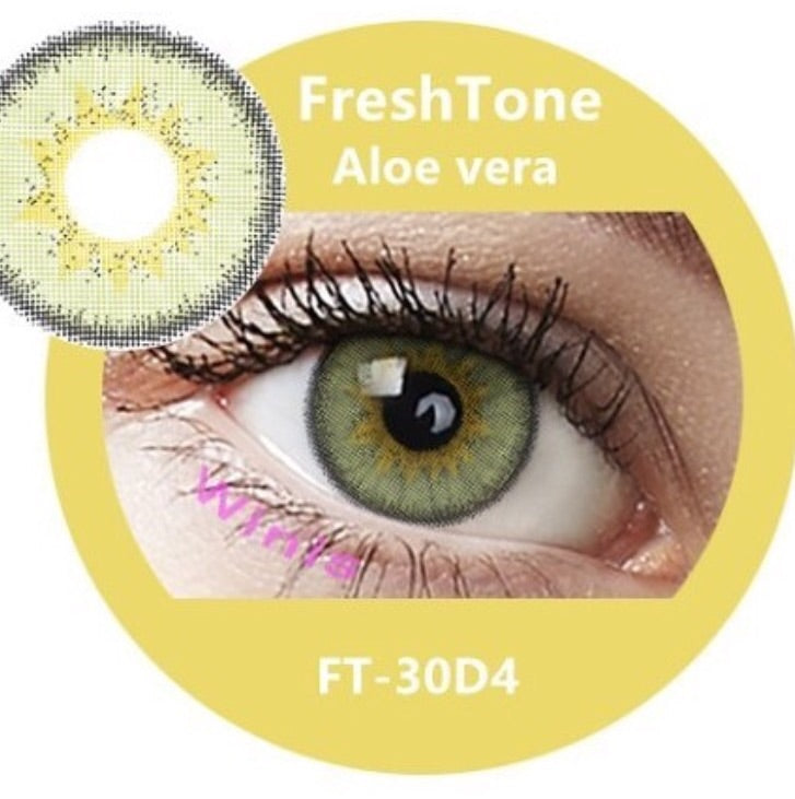 FRESHTONE DIVA ALOE VERA COSMETIC COLORED CONTACT LENSES FREE SHIPPING - EyeQ Boutique