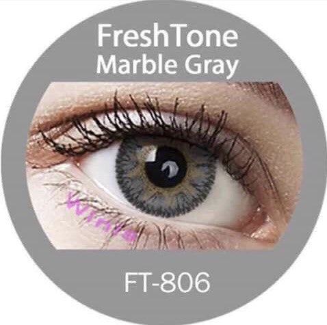 FRESHTONE MARBLE GRAY (GREY) COSMETIC COLORED CONTACT LENSES FREE SHIPPING - EyeQ Boutique