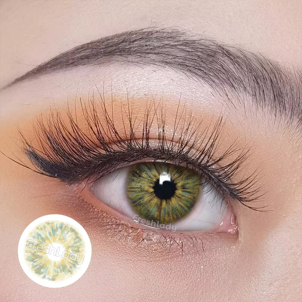 FRESHLADY MONET GREEN COLORED CONTACT LENSES COSMETIC FREE SHIPPING - EyeQ Boutique