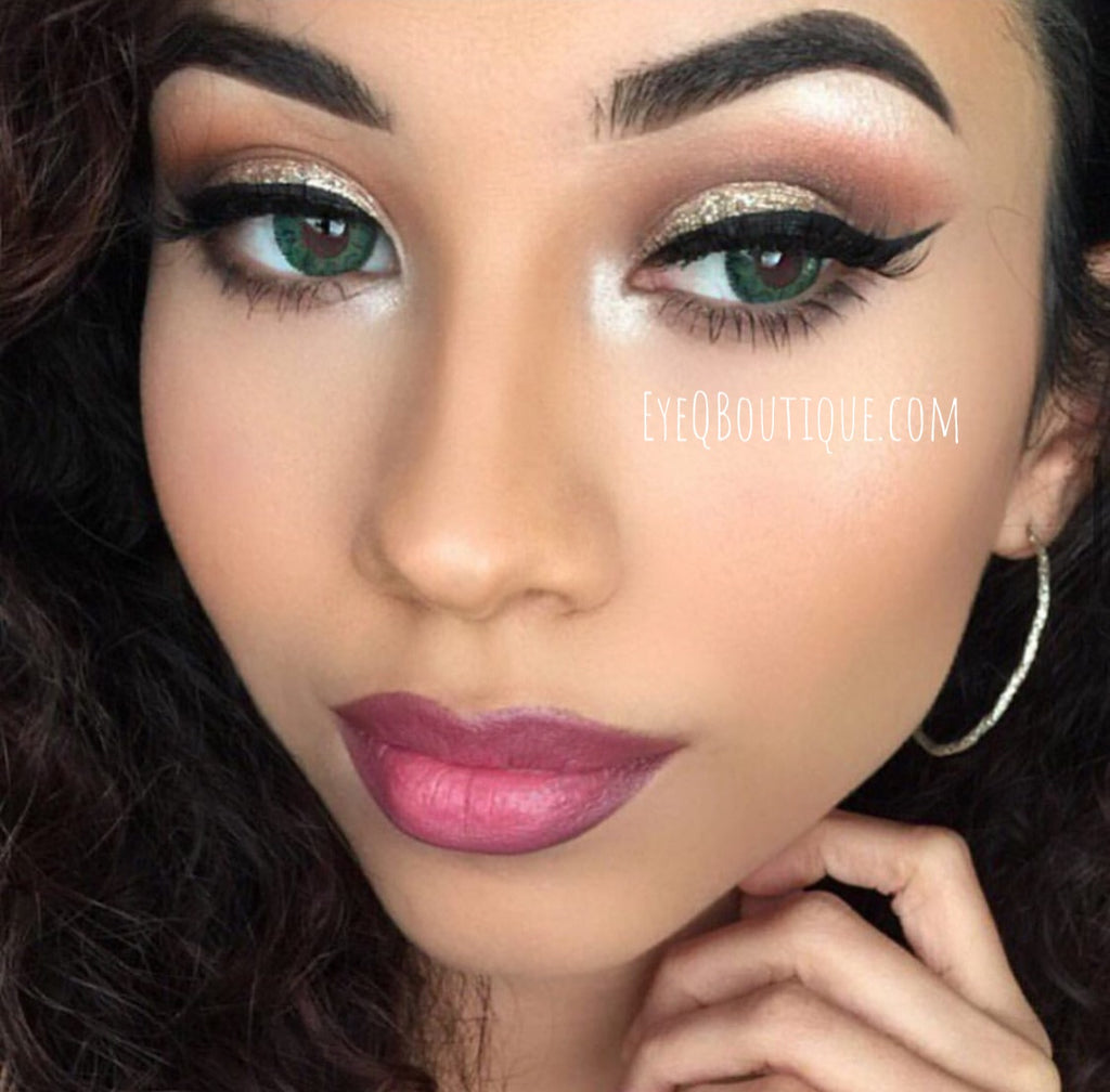 FRESHTONE EVER GREEN COSMETIC COLORED CONTACT LENSES FREE SHIPPING - EyeQ Boutique