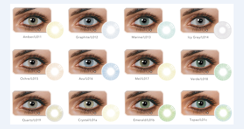 FRESHGO HIDROCOR CRYSTAL (YELLOW) COSMETIC COLORED CONTACT LENSES FREE SHIPPING - EyeQ Boutique