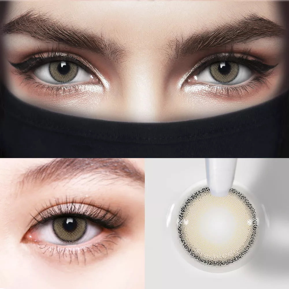 FRESHLADY MIA BROWN COLORED CONTACT LENSES COSMETIC FREE SHIPPING - EyeQ Boutique