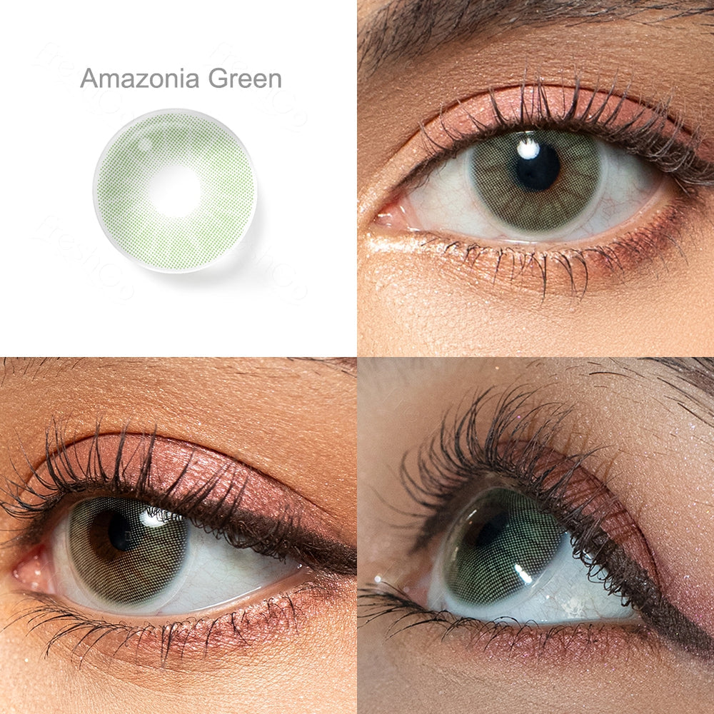 FRESHGO HIDROCOR GEN 3 AMAZONIA GREEN COSMETIC COLORED CONTACT LENSES FREE SHIPPING - EyeQ Boutique