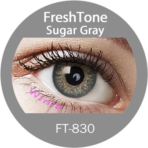 FRESHTONE SUGAR GRAY COSMETIC COLORED CONTACT LENSES FREE SHIPPING - EyeQ Boutique