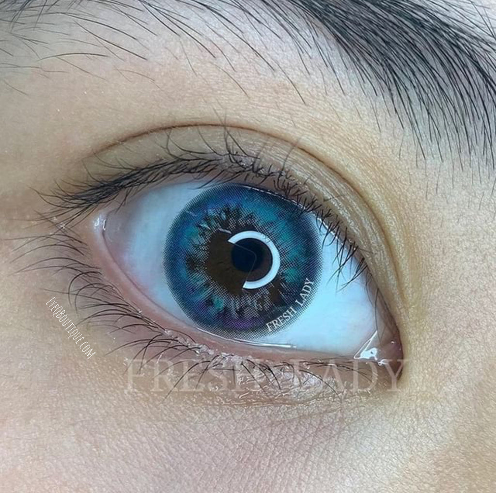 FRESHLADY RIO BLUE COLORED CONTACT LENSES COSMETIC FREE SHIPPING - EyeQ Boutique