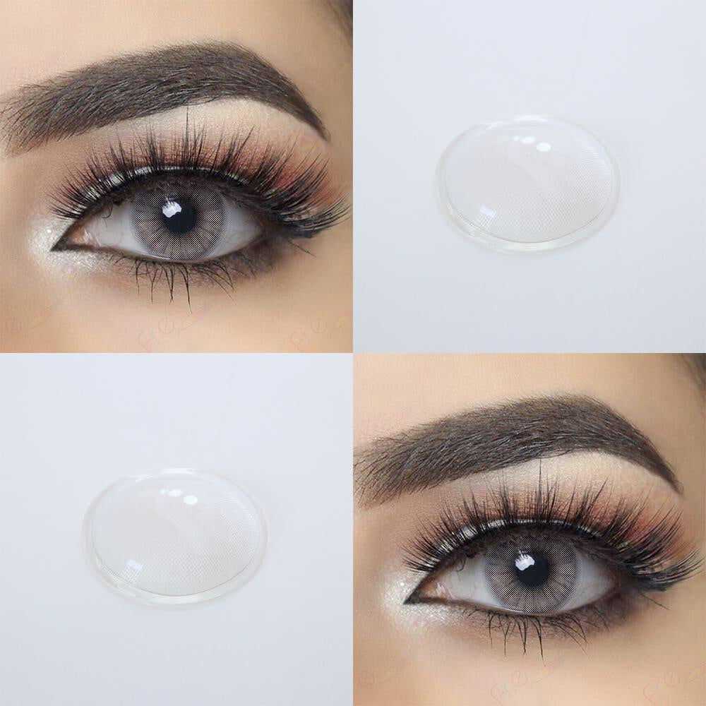 FRESHGO HIDROCOR ICY GRAY (GREY) COSMETIC COLORED CONTACT LENSES FREE SHIPPING - EyeQ Boutique