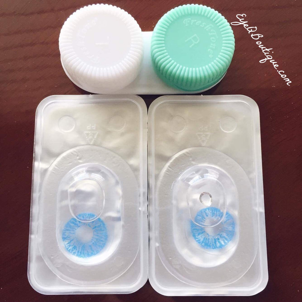 FRESHTONE PURE BLUE COSMETIC COLORED CONTACT LENSES FREE SHIPPING - EyeQ Boutique