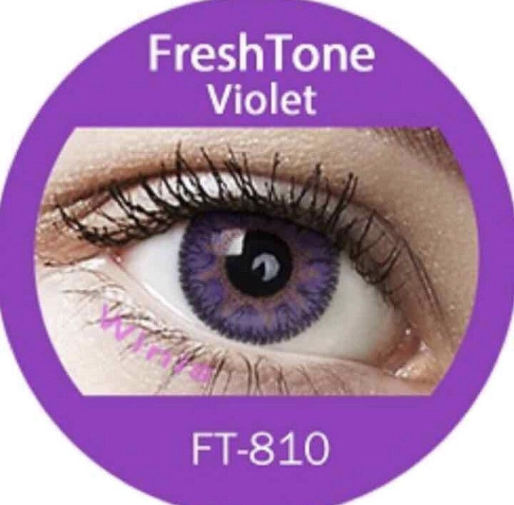FRESHTONE VIOLET COSMETIC COLORED CONTACT LENSES FREE SHIPPING - EyeQ Boutique