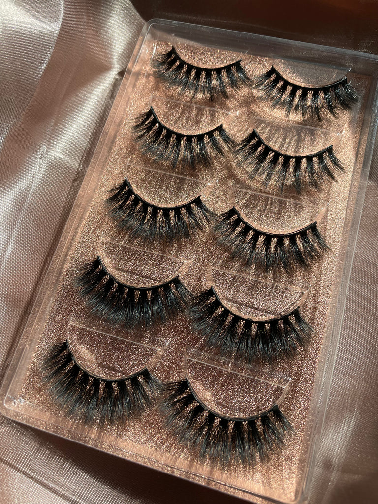 NEW YORK FALSE EYE LASHES 5 PAIRS (1 TRAY) 3D MINK EYELASHES (G908) FREE SHIPPING - EyeQ Boutique