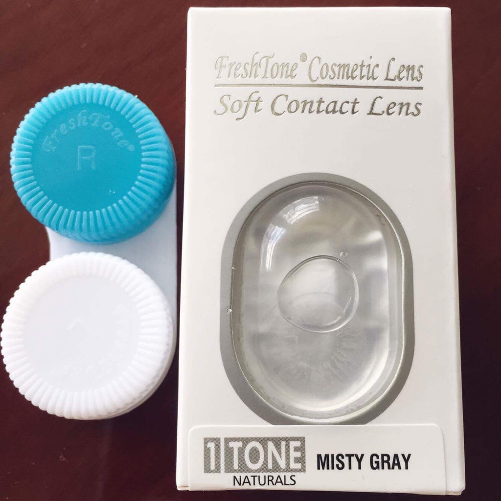 FRESHTONE MISTY GRAY (GREY) COSMETIC COLORED CONTACT LENSES FREE SHIPPING (HIDROCOR) - EyeQ Boutique