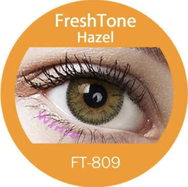 FRESHTONE HAZEL COSMETIC COLORED CONTACT LENSES FREE SHIPPING - EyeQ Boutique