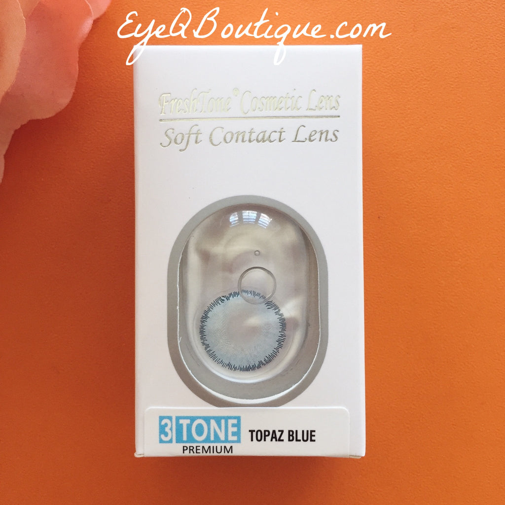 FRESHTONE TOPAZ BLUE COSMETIC COLORED CONTACT LENSES | EyeQ Boutique