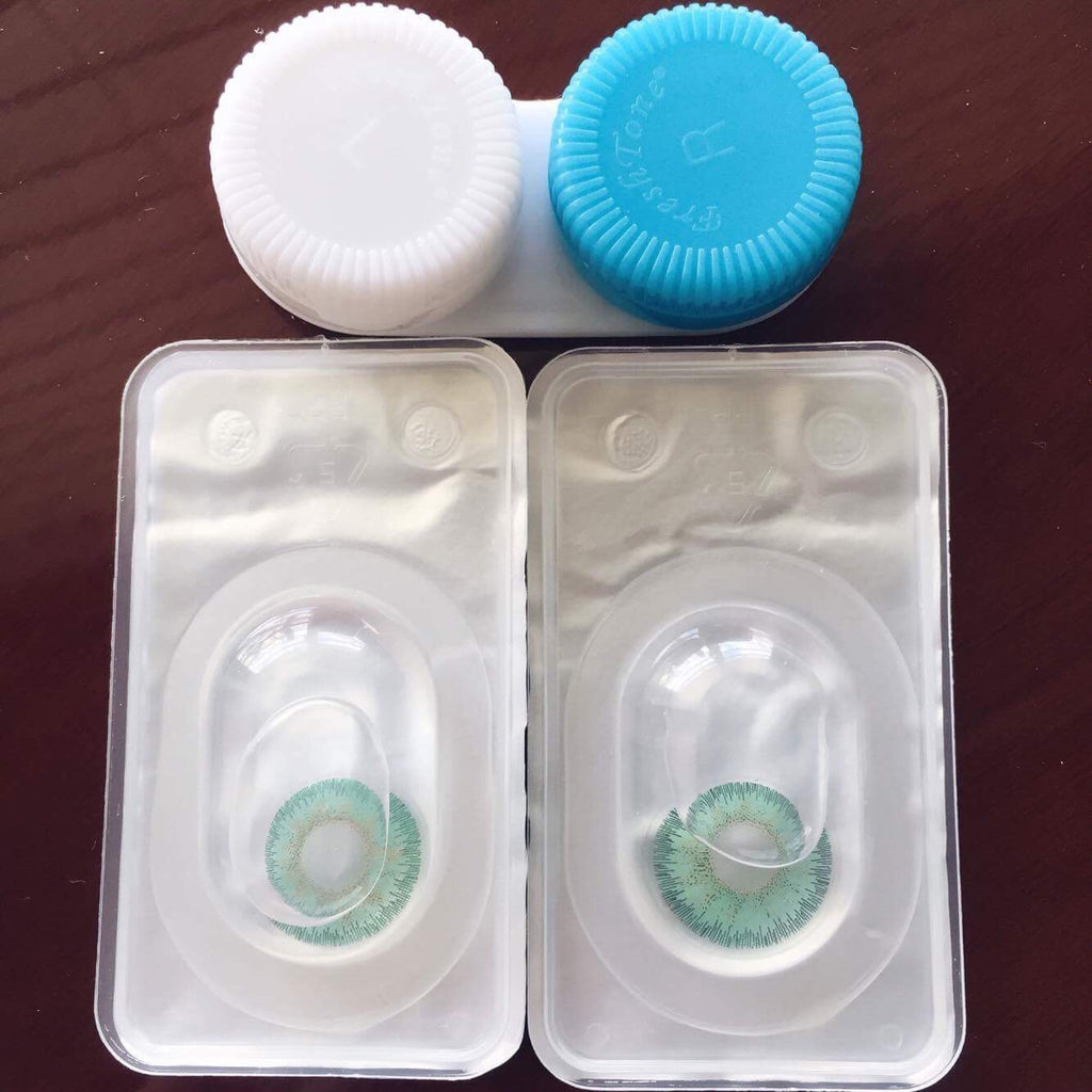 FRESHTONE EVER GREEN COSMETIC COLORED CONTACT LENSES FREE SHIPPING - EyeQ Boutique