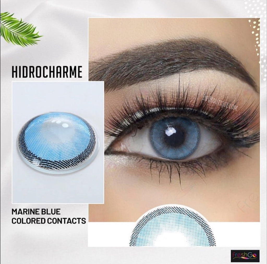 FRESHGO HIDROCHARME BLUE (MARINE) COSMETIC COLORED CONTACT LENSES FREE SHIPPING - EyeQ Boutique