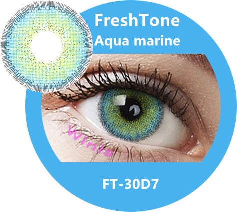 FRESHTONE DIVA AQUA MARINE COSMETIC COLORED CONTACT LENSES FREE SHIPPING - EyeQ Boutique