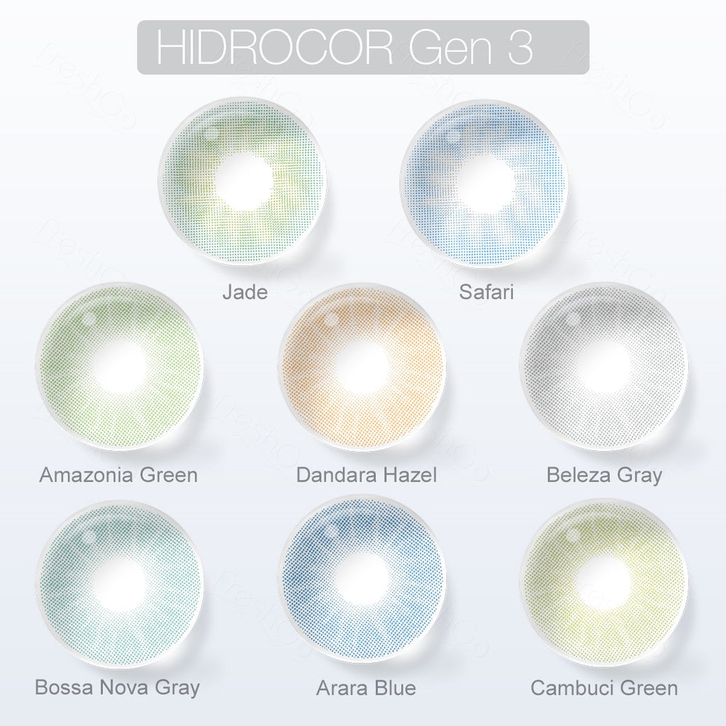 FRESHGO HIDROCOR GEN 3 BELEZA GRAY (GREY) COSMETIC COLORED CONTACT LENSES FREE SHIPPING - EyeQ Boutique