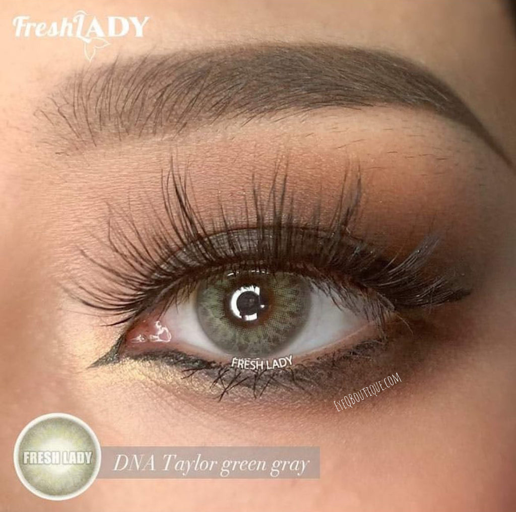 FRESHLADY DNA GREEN GRAY (GREY) COLORED CONTACT LENSES COSMETIC FREE SHIPPING - EyeQ Boutique