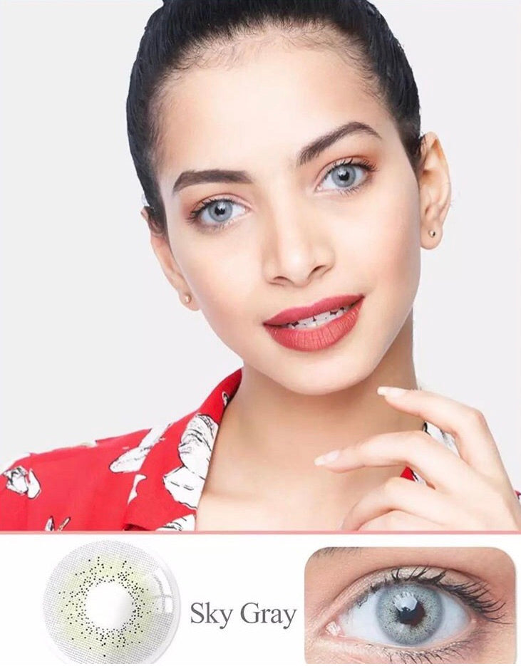 FRESHGO OCEAN SERIES SKY GRAY (GREY) COSMETIC COLORED CONTACT LENSES FREE SHIPPING - EyeQ Boutique