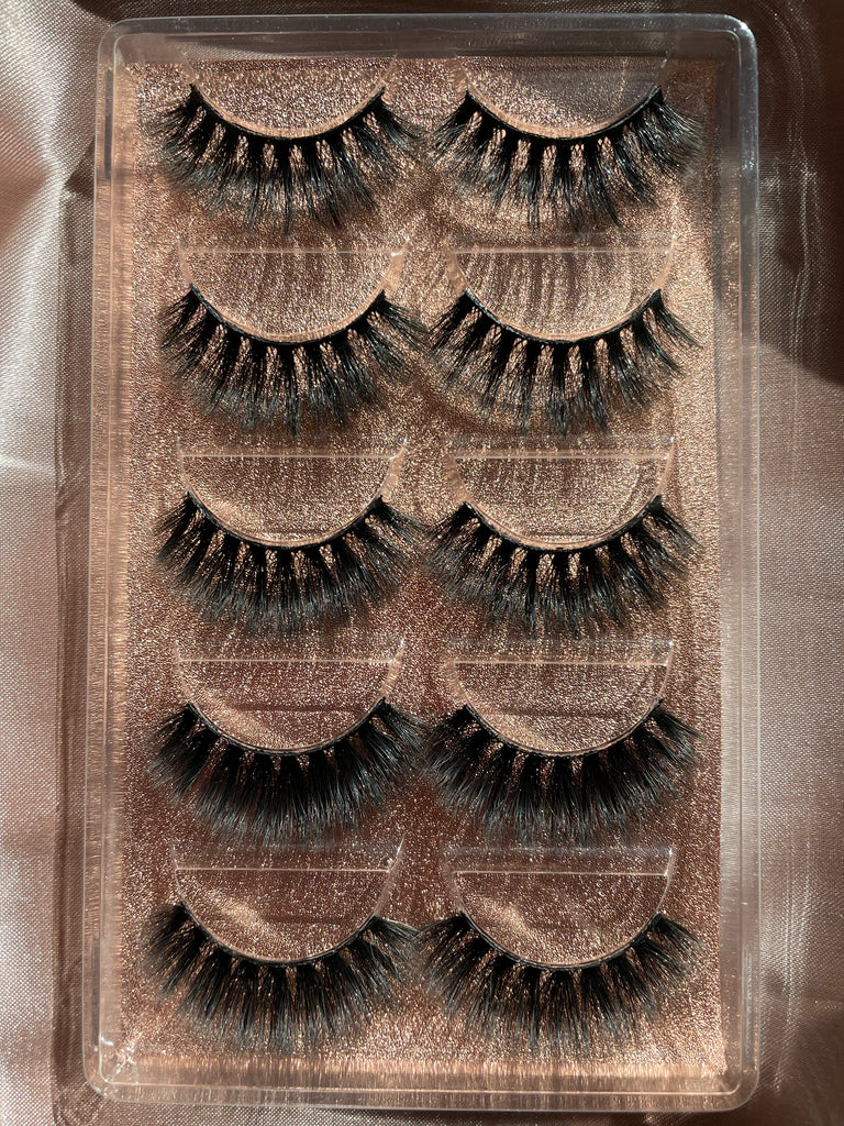 NEW YORK FALSE EYE LASHES 5 PAIRS (1 TRAY) 3D MINK EYELASHES (G908) FREE SHIPPING - EyeQ Boutique