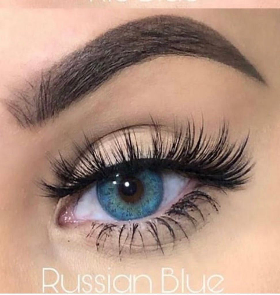 FRESHLADY RUSSIAN BLUE COLORED CONTACT LENSES COSMETIC FREE SHIPPING - EyeQ Boutique