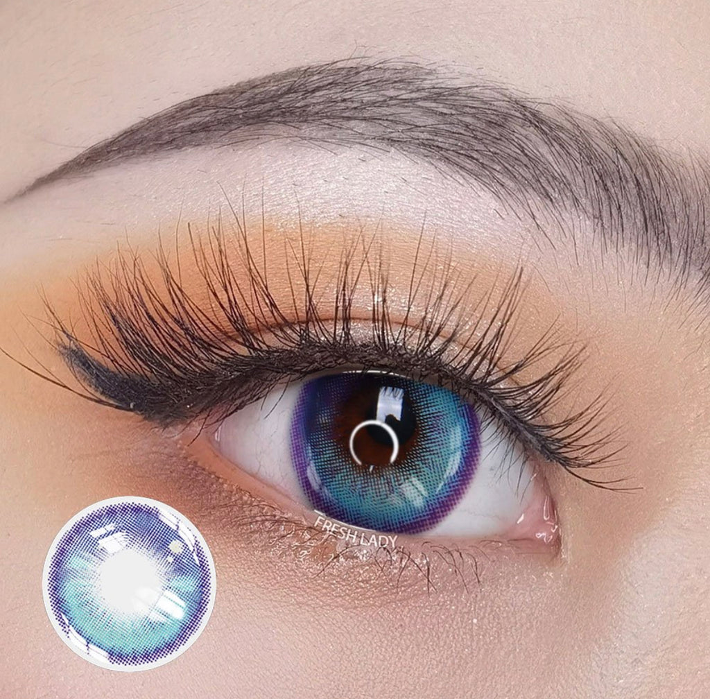 FRESHLADY CARDCAPTOR BLUE COLORED CONTACT LENSES COSMETIC FREE SHIPPING - EyeQ Boutique