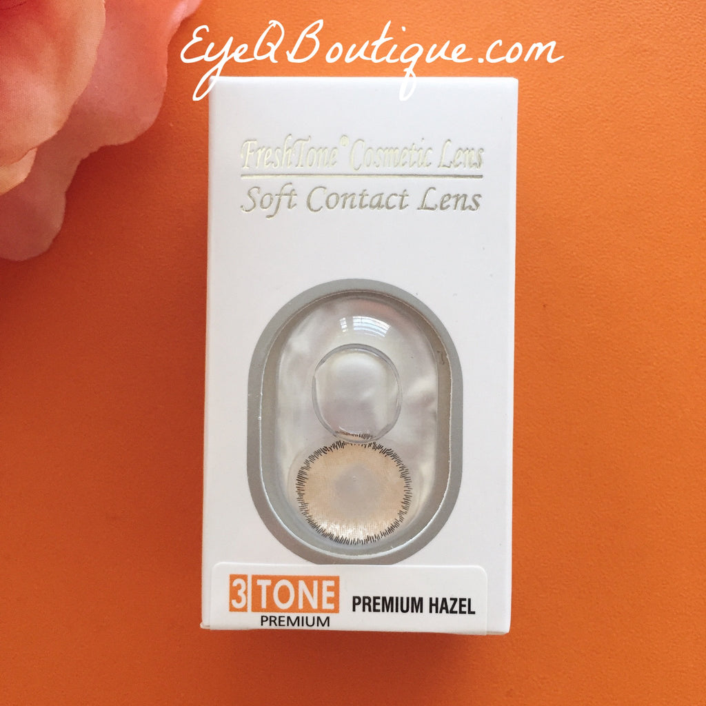 FRESHTONE PREMIUM HAZEL COSMETIC COLORED CONTACT LENSES FREE SHIPPING - EyeQ Boutique