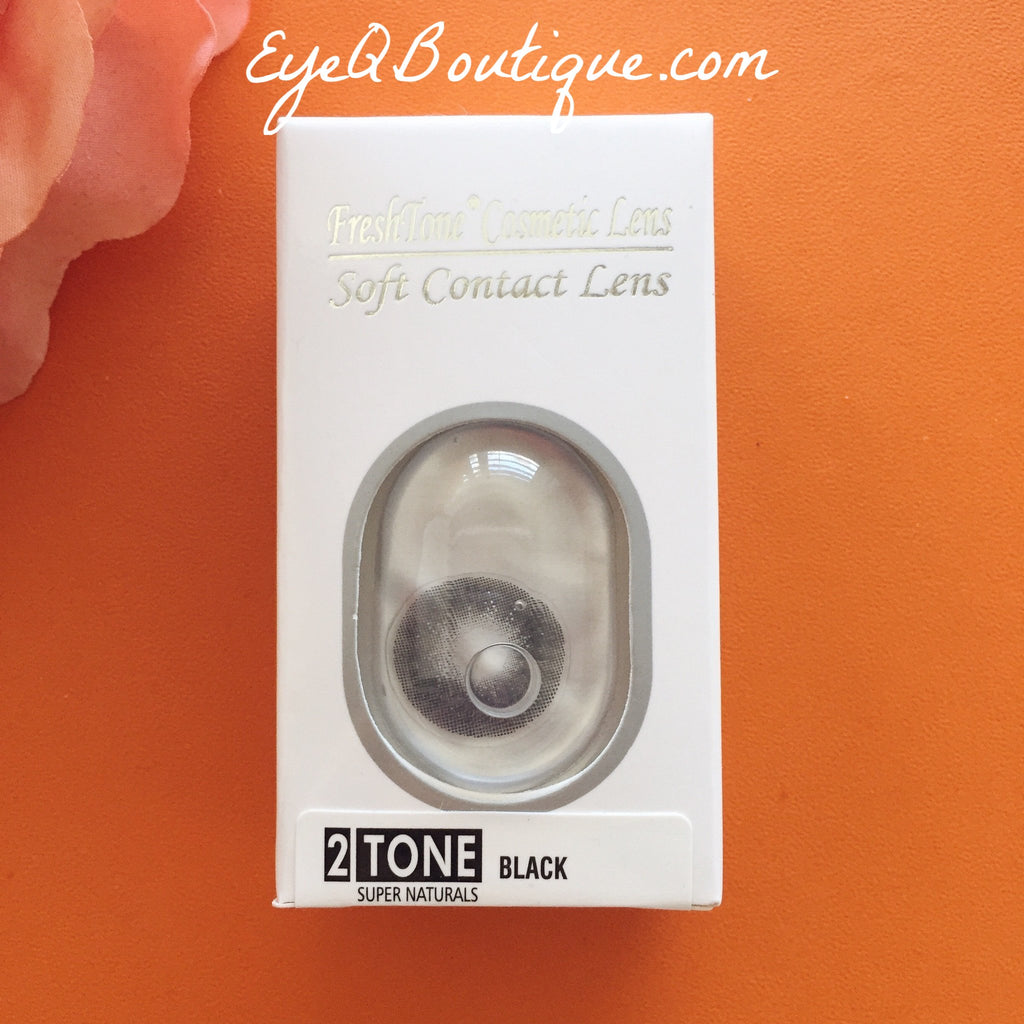 FRESHTONE SUPER NATURALS BLACK COSMETIC COLORED CONTACT LENSES FREE SHIPPING - EyeQ Boutique
