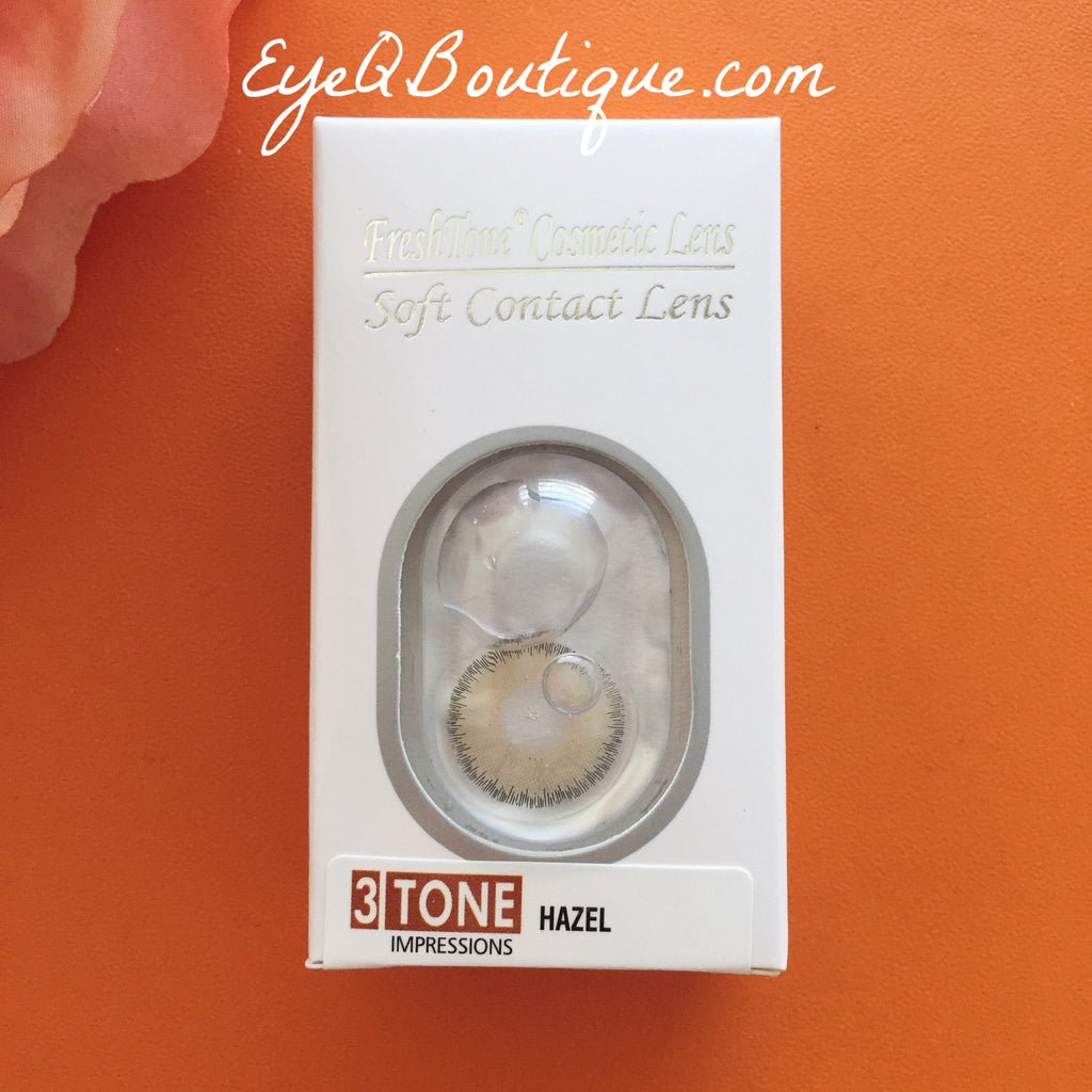 FRESHTONE HAZEL COSMETIC COLORED CONTACT LENSES FREE SHIPPING - EyeQ Boutique