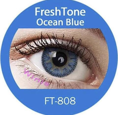 FRESHTONE OCEAN BLUE COSMETIC COLORED CONTACT LENSES FREE SHIPPING - EyeQ Boutique