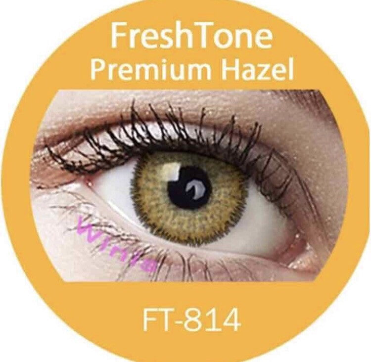 FRESHTONE PREMIUM HAZEL COSMETIC COLORED CONTACT LENSES FREE SHIPPING - EyeQ Boutique