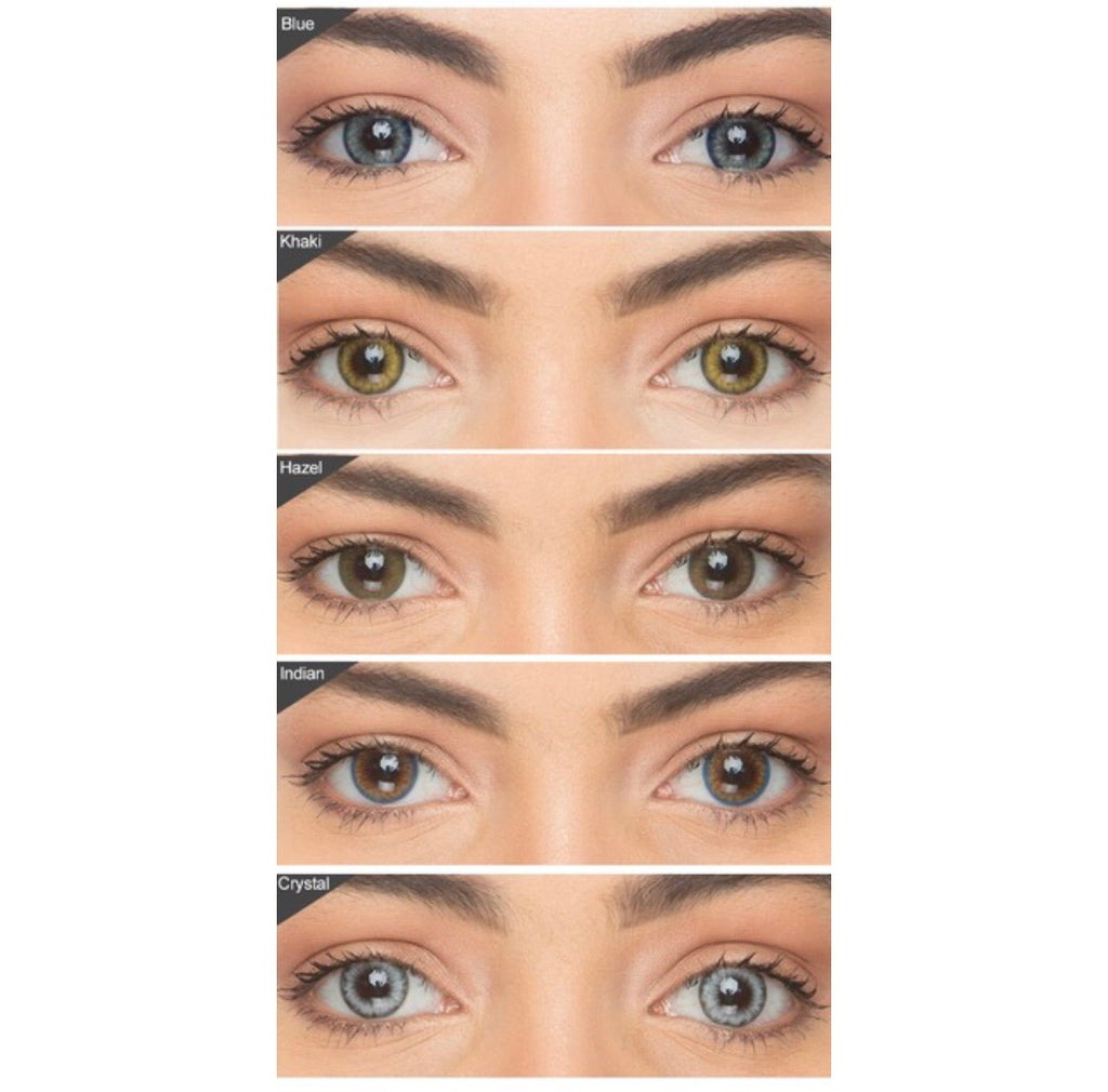 FRESHGO PRO KHAKI (HAZEL BROWN) COSMETIC COLORED CONTACT LENSES FREE SHIPPING - EyeQ Boutique