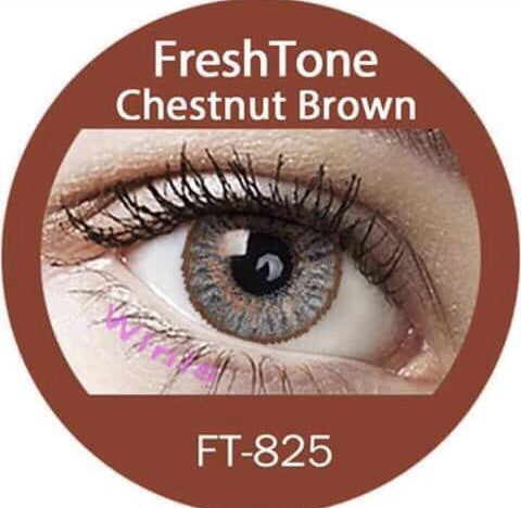 FRESHTONE CHESTNUT BROWN COSMETIC COLORED CONTACT LENSES FREE SHIPPING - EyeQ Boutique