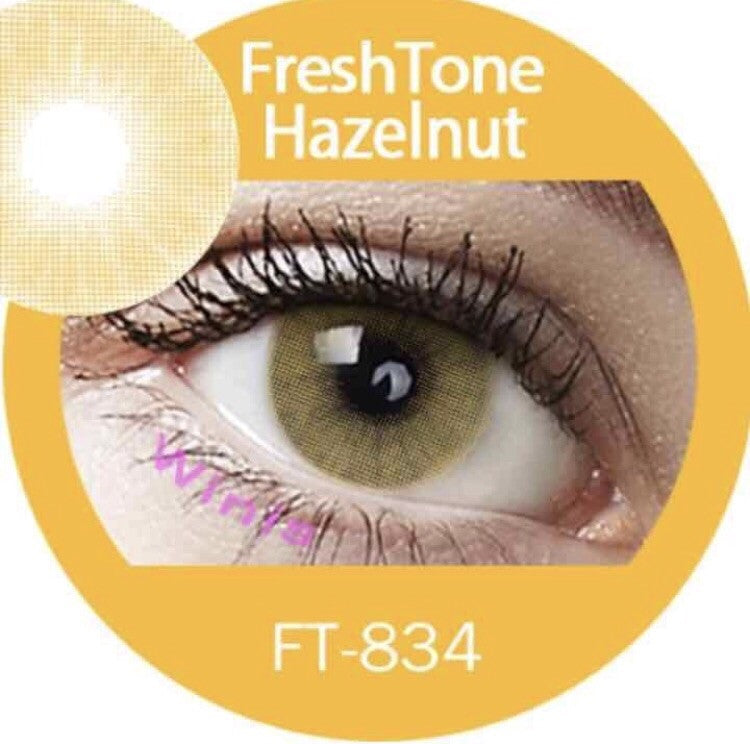 FRESHTONE SUPER NATURALS HAZELNUT COSMETIC COLORED CONTACT LENSES FREE SHIPPING (HIDROCOR) - EyeQ Boutique