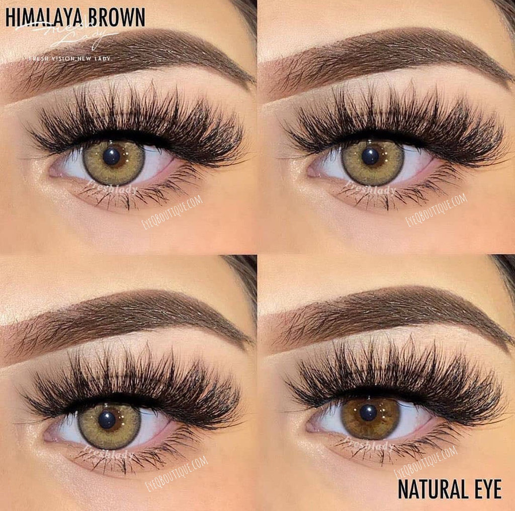 FRESHLADY HIMALAYA BROWN COLORED CONTACT LENSES COSMETIC FREE SHIPPING - EyeQ Boutique