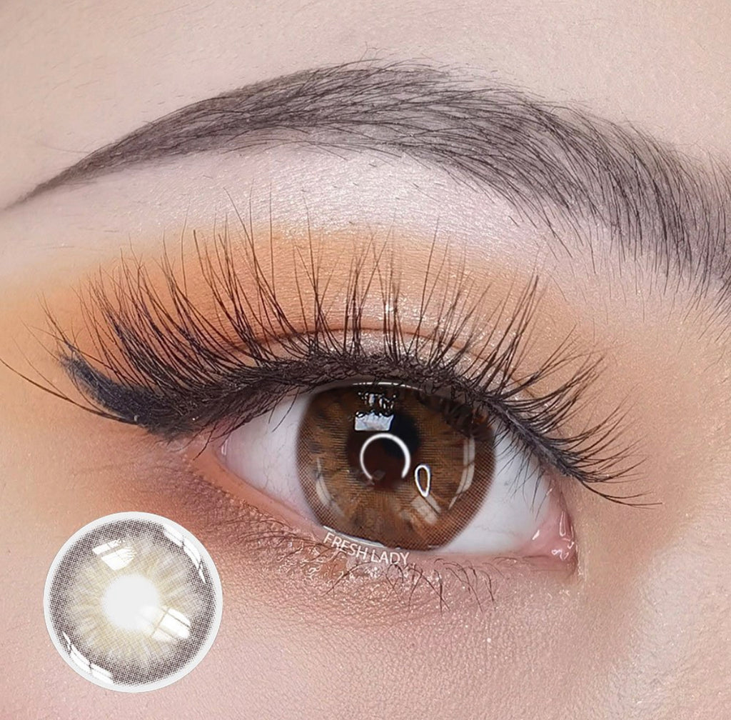 FRESHLADY KANAMI BROWN COLORED CONTACT LENSES COSMETIC FREE SHIPPING - EyeQ Boutique