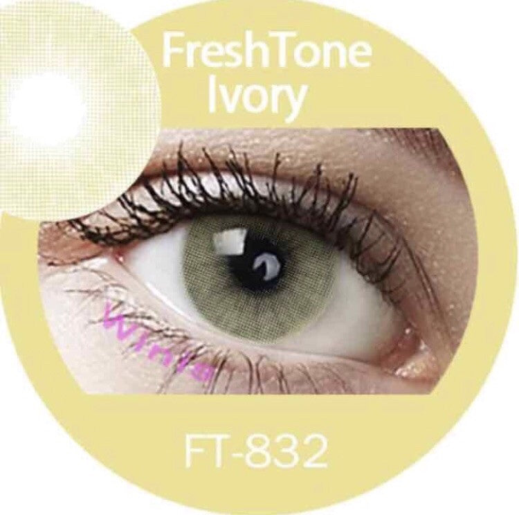 FRESHTONE SUPER NATURALS IVORY COSMETIC COLORED CONTACT LENSES FREE SHIPPING (HIDROCOR) - EyeQ Boutique