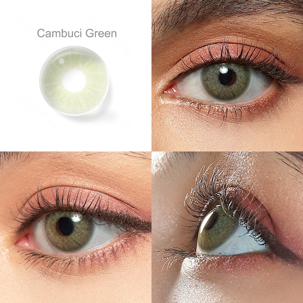 FRESHGO HIDROCOR GEN 3 CAMBUCI GREEN COSMETIC COLORED CONTACT LENSES FREE SHIPPING - EyeQ Boutique