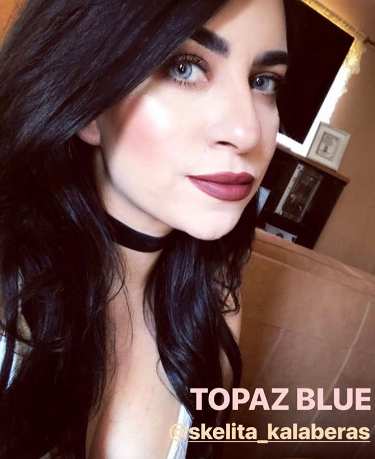 FRESHTONE TOPAZ BLUE COSMETIC COLORED CONTACT LENSES FREE SHIPPING - EyeQ Boutique