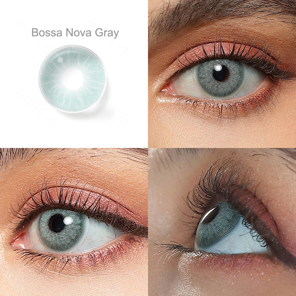 FRESHGO HIDROCOR GEN 3 BOSSA NOVA GRAY (GREY) COSMETIC COLORED CONTACT LENSES FREE SHIPPING - EyeQ Boutique