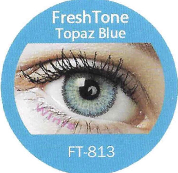 FRESHTONE TOPAZ BLUE COSMETIC COLORED CONTACT LENSES FREE SHIPPING - EyeQ Boutique