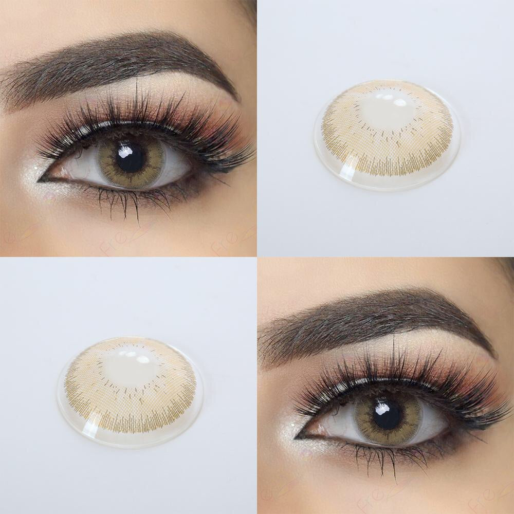 FRESHGO SILKY GOLD COSMETIC COLORED CONTACT LENSES FREE SHIPPING - EyeQ Boutique