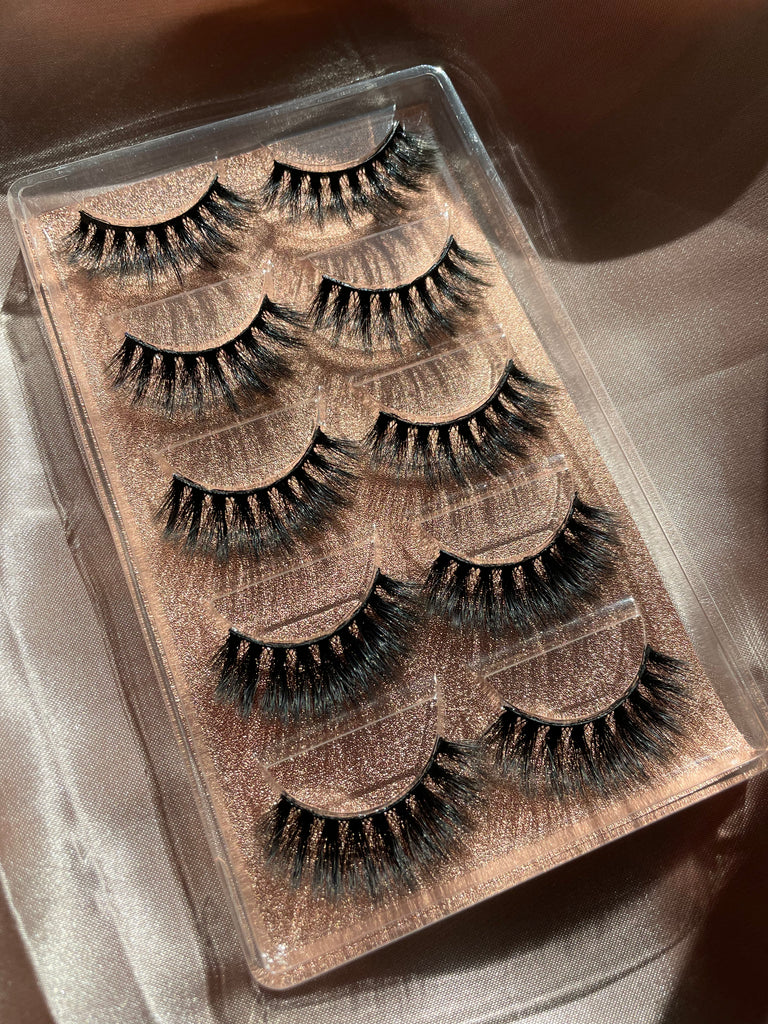 NEW YORK FALSE EYE LASHES 5 PAIRS (1 TRAY) 3D MINK EYELASHES (G908) FREE SHIPPING - EyeQ Boutique