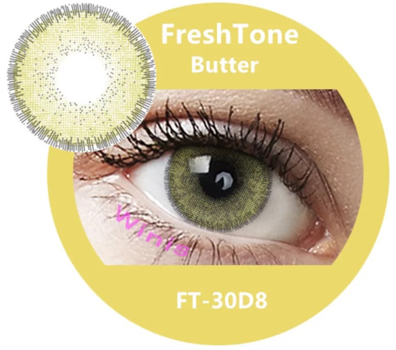 FRESHTONE DIVA BUTTER COSMETIC COLORED CONTACT LENSES FREE SHIPPING - EyeQ Boutique