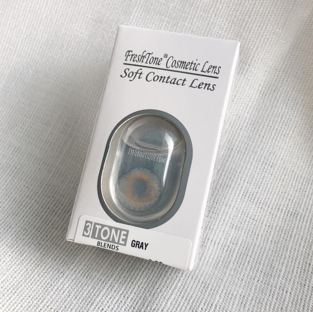 FRESHTONE GRAY (GREY) COSMETIC COLORED CONTACT LENSES FREE SHIPPING - EyeQ Boutique