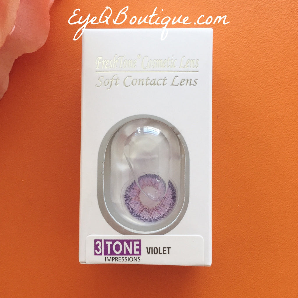 FRESHTONE VIOLET COSMETIC COLORED CONTACT LENSES FREE SHIPPING - EyeQ Boutique