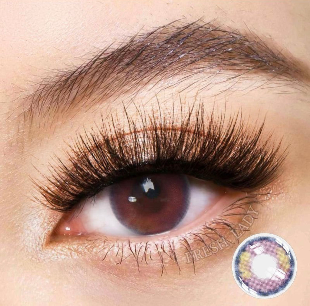FRESHLADY LITTLE EARTH CHERRY COLORED CONTACT LENSES COSMETIC FREE SHIPPING - EyeQ Boutique