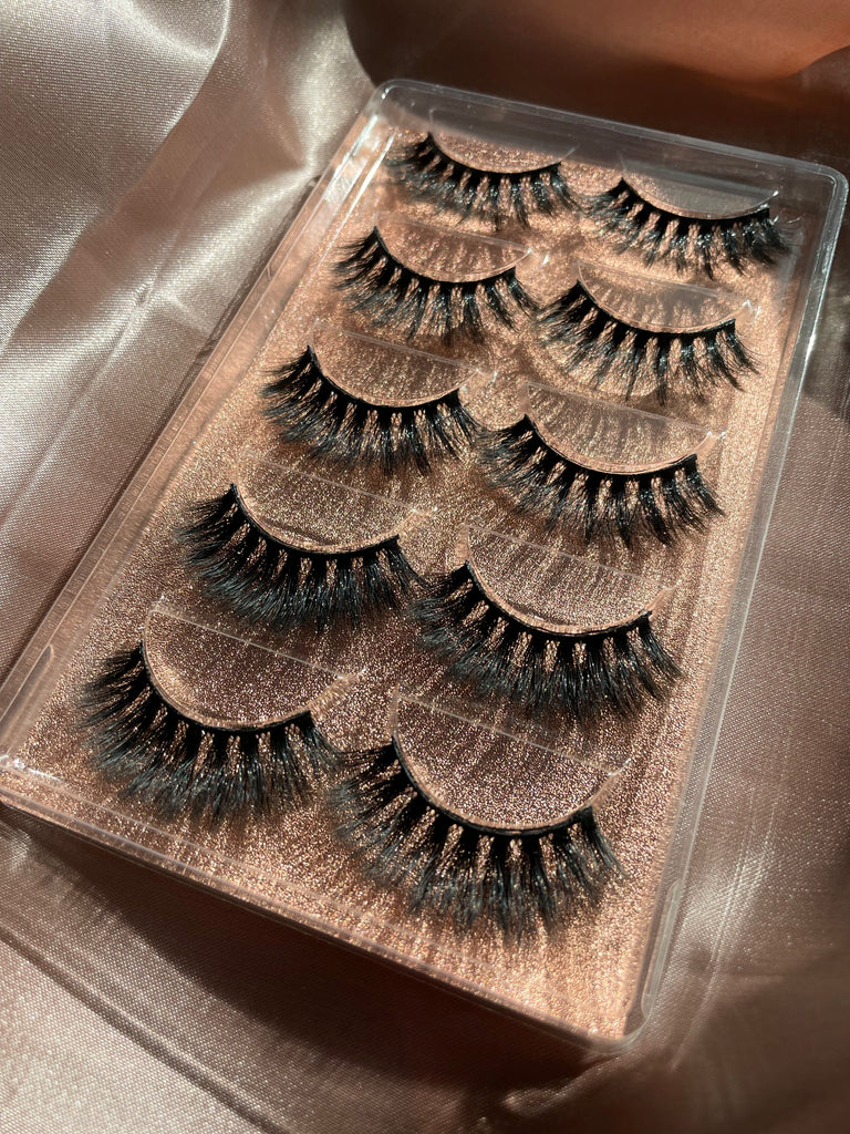 NEW YORK FALSE EYE LASHES 5 PAIRS (1 TRAY) 3D MINK EYELASHES (G908) FREE SHIPPING - EyeQ Boutique