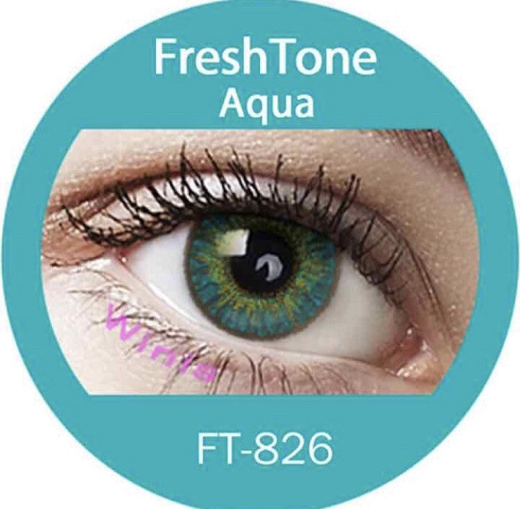 FRESHTONE AQUA COSMETIC COLORED CONTACT LENSES FREE SHIPPING - EyeQ Boutique