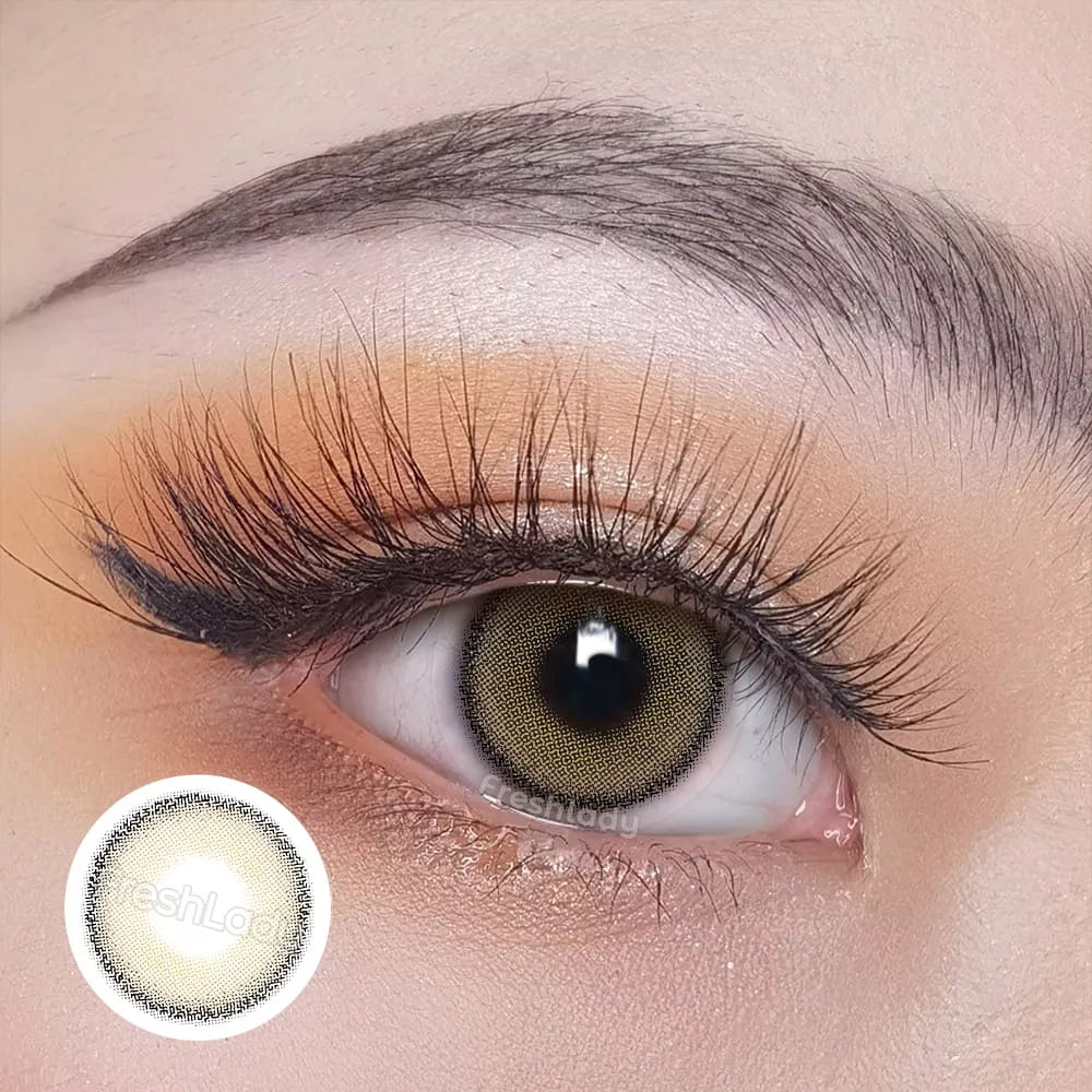 FRESHLADY MIA BROWN COLORED CONTACT LENSES COSMETIC FREE SHIPPING - EyeQ Boutique