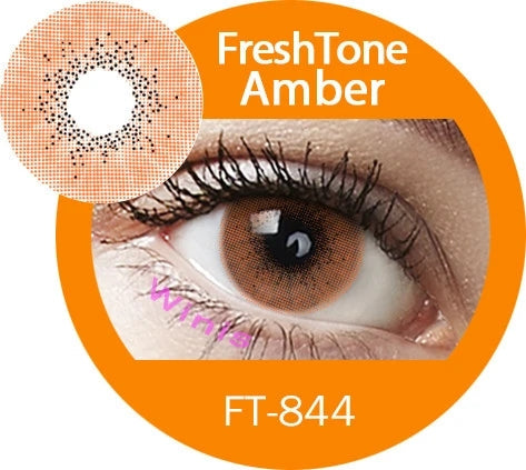 FRESHTONE SUPER NATURALS AMBER COSMETIC COLORED CONTACT LENSES FREE SHIPPING - EyeQ Boutique